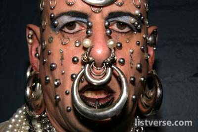 Full Piercing On Face Men