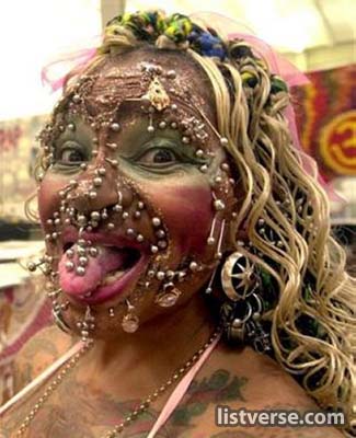 Full Piercing On Face Girls